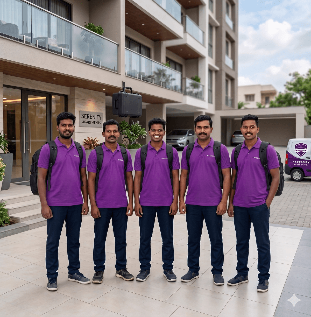 Careasify team of professional car wash technicians